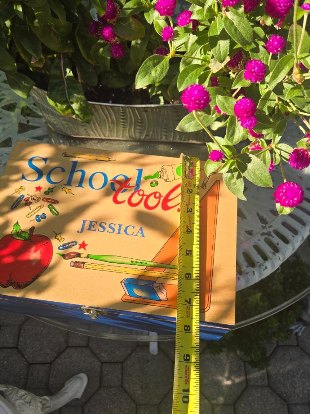 Personalized Jessica Wooden School Supply Box Vintage Keepsake Chest Storage Cas - Picture 13 of 16